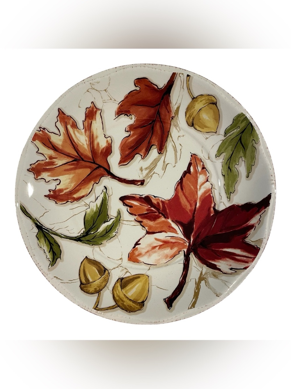 Better Homes & Gardens Harvest 2011 Fall Leaves Leaf Salad Plate Heritage Autumn